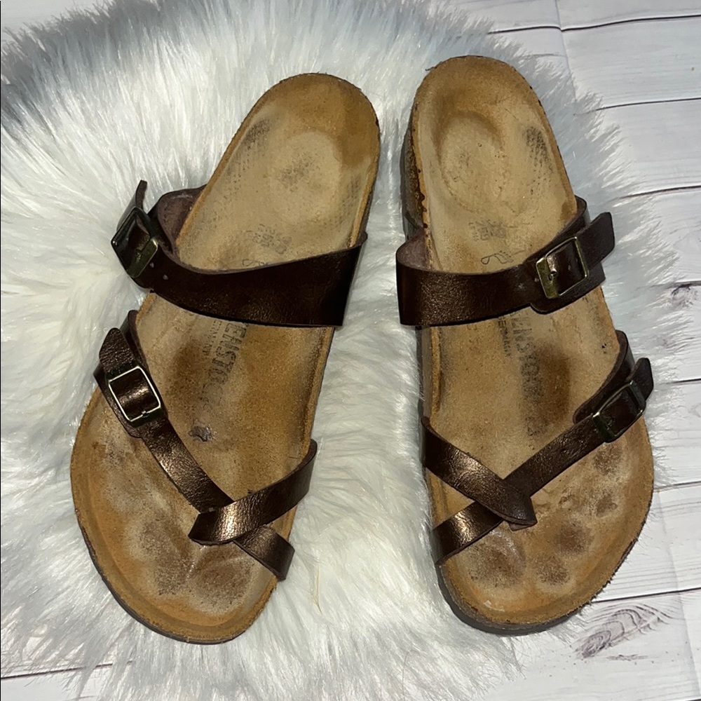 Birkenstock Brown Leather Sandals size 39 =8-81/2
